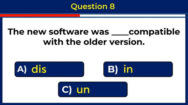 Prefix Quiz by English Tests and Logical Reasoning