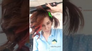 Простая укладка с помощью утюжка, эффект ретро волны