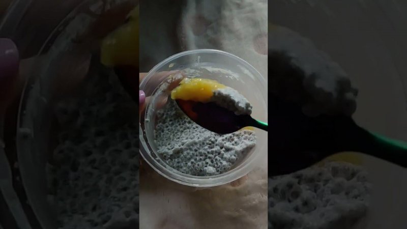 Мукбанг десерт без сахара из манго и чиа #мукбанг #итинг #еда #вкусно #фрукты #десерт #пп #безсахара