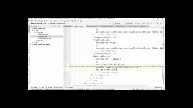 5 Flutter Full Project | How to design registration screen | how to store data in firebase flutter