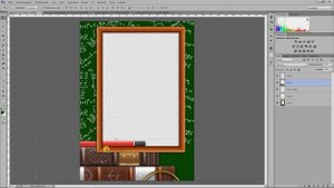 школьная рамка в фотошоп