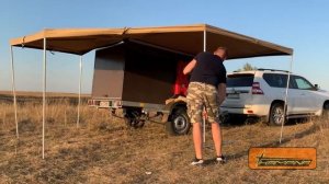 Посмотрите, как просто установить и сложить автомобильную веерную  маркизу Комби 2500