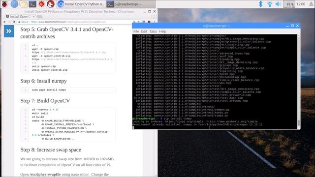 Install OpenCV Python on Raspberry Pi