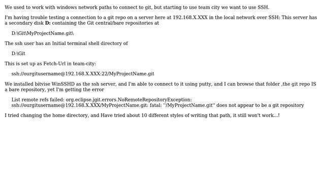 DevOps & SysAdmins: WinSSHD, GIT over SSH Team City Fetch Url - Does not appear to be a git repo смотреть онлайн