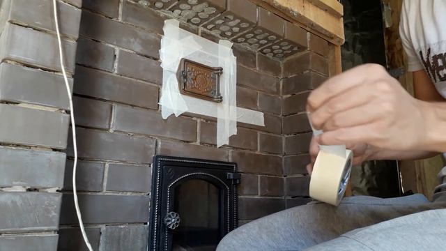 Фольга на стенки в Бане. Дверца над топкой. Расшивка печного портала.