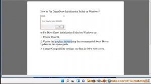 Fix DirectDraw Initialization Failed on Windows 11/10