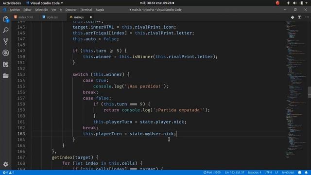 9 Vuejs - Socket.IO | Juego del triqui/gato FINAL: Vista Play, comprobar ganador смотреть онлайн