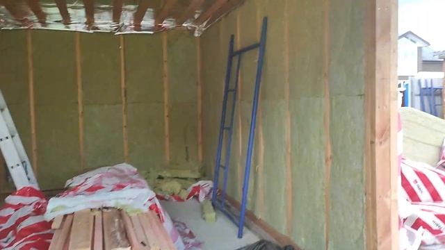 Каркасная баня в дер.Дерябиха. Утепление фасада_1 смотреть онлайн