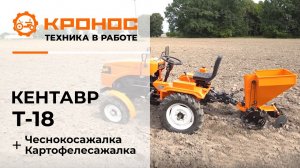 Обзор:  Мини-трактор Кентавр Т-18 (Toyokawa) с чеснокосажалкой и картофелесажалкой
