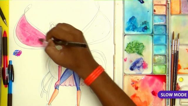 How to draw Winx Club Musa Believix - Slow mode смотреть онлайн