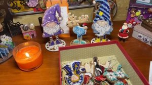 Мои вышитые новогодние игрушки. Елочные игрушки своими руками. ТМ Волшебная страна