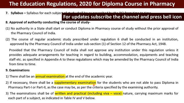 EDUCATION REGULATIONS 2020 FOR DIPLOMA IN PHARMACY COURSE: PART 1 смотреть онлайн