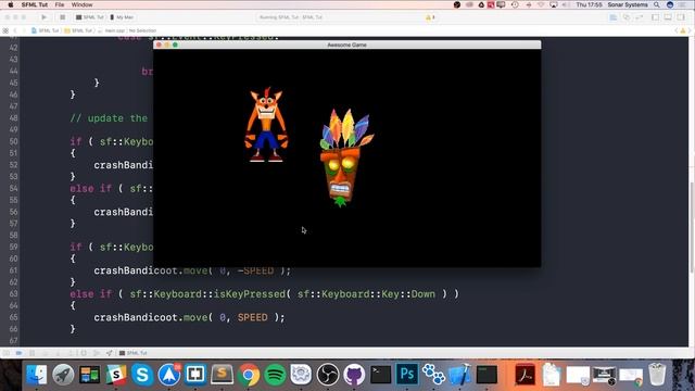 SFML 2.4.x Tutorial 013 - Pixel Perfect Collision Detection