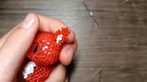 Ушки. Дракончик с крылышками из бисера . Амигуруми. Мастер класс.