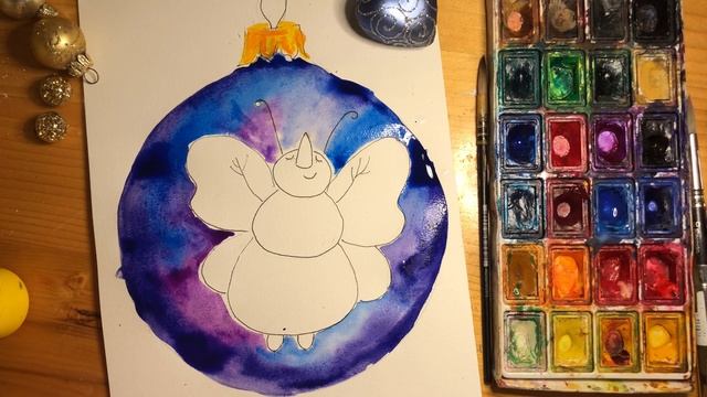 Новогодняя открытка. Рисуем снеговика. Рисуем с детьми. Рисовать легко смотреть онлайн