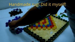 Коврик из пробок от пластиковых бутылок как сделать своими руками Bottle cork carpet, do it yoursel