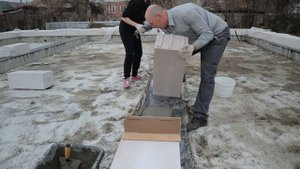 Кладка первого ряда газоблоков своими руками. |  Начало кладки газобетона / Часть 3