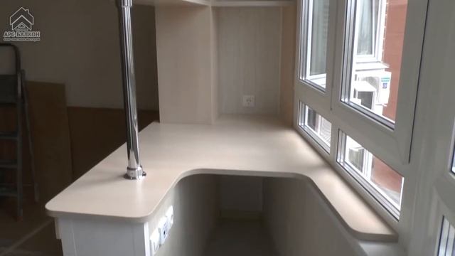 Пример встроенной мебели для кабинета на лоджии от (АРС-Балкон) смотреть онлайн