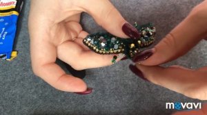 Мастер - класс по изготовлению броши «Жук» в изумрудных оттенках. Часть 5.