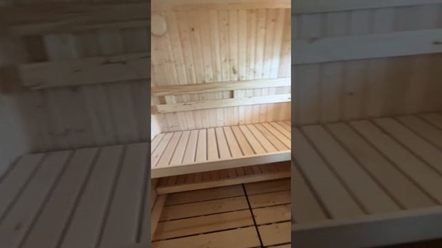 Каркасная баня 4,5*6 под ключ за 3 дня. Баня с парной, моечной, комнатой отдыха и террасой. смотреть онлайн