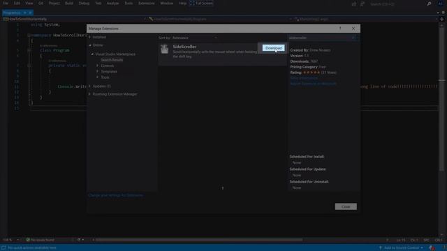 Visual Studio Tip #4 - How to Scroll Horizontally Using a Shortcut #Shorts смотреть онлайн