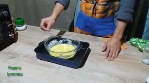 Пышный омлет в духовке из детского сада