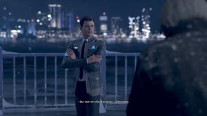 Хэнк проверяет Коннора на девианта [Хэнк успокоился[ (720p60) Detroit Become Human