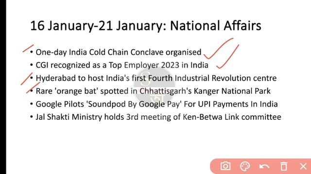 weekly important Notes (16 Jan to 21 jan) 2023 #currentaffairs