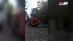 Пожар в центре Керчи