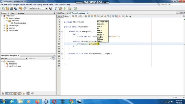 Java the complete Reference Ninth Edition (Chapter 10) Example (8) Throw смотреть онлайн