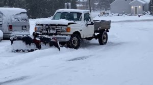 WOW 1990 F250 Truck International 7.3L IDI V8 Diesel Engine Plowing Snow Pickup Ford Storm Collecto