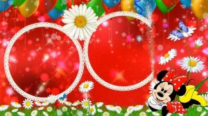 Детский футаж. С Днем рождения! Микки