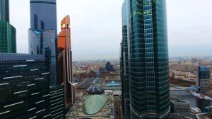 Аэросъемка делового центра Москва Сити | Moscow City footage