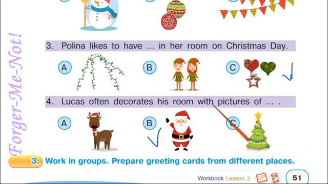 Будна 4 НУШ Тема 5 New Year & Christmas Урок 2 с. 51 & Workbook✔ Відеоурок смотреть онлайн