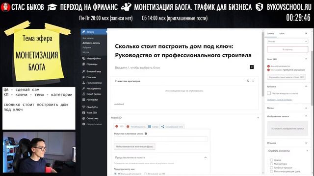 Монетизация блога 2024. Где искать темы и как создавать уникальный контент. Практикум #14