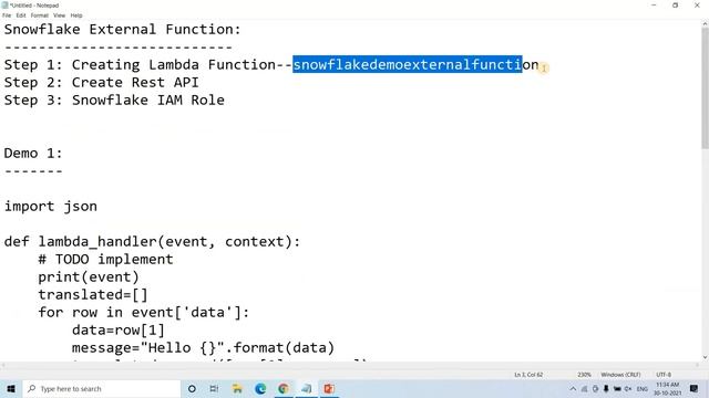 External Functions Tutorial | Snowflake смотреть онлайн