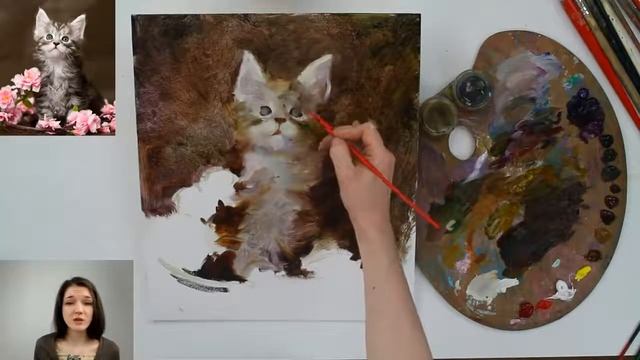 TILCOIN.Вебинар по живописи маслом «Мартовский котик». смотреть онлайн