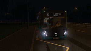 OMSI 2 Дождливый ночной Зеленоград по маршруту 32