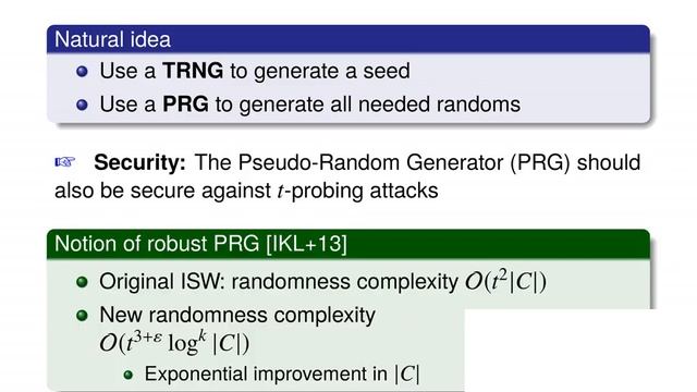 Side-channel Masking with Pseudo-Random Generator смотреть онлайн