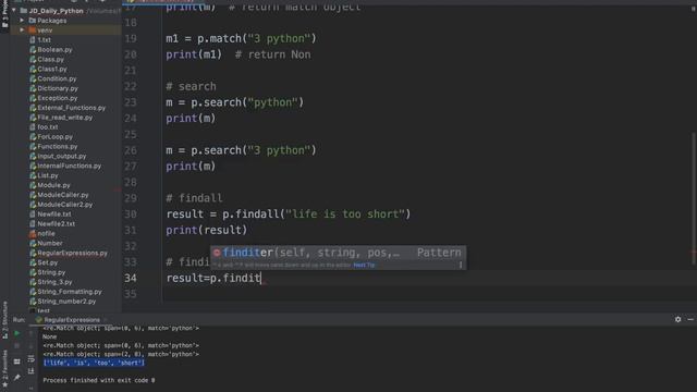 JD with Daily Python Practice ( Python Regular Expressions )