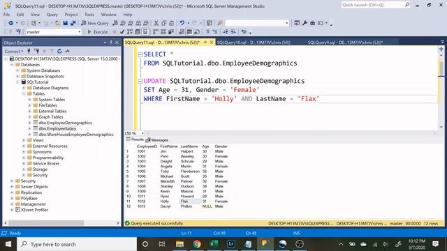 Intermediate SQL Tutorial | Updating/Deleting Data смотреть онлайн