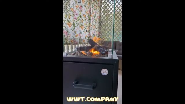Уличный газовый обогреватель камин WWT 13K Black смотреть онлайн
