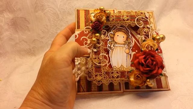 Magnolia Tilda gatefold Christmas card смотреть онлайн