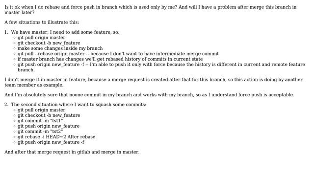 Software Engineering: rebase your own branch and force push смотреть онлайн