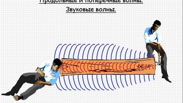 Продольные и поперечные волны  Звуковые волны  Урок 120