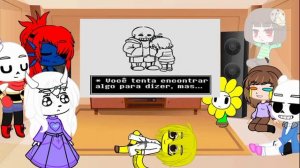 (react)-Undertale reage ao compilado de tirinhas dubladas de undertale