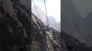 Shaanxi Mountain Huashan Famous for Its Steep and Dangerous Features and High Altitude