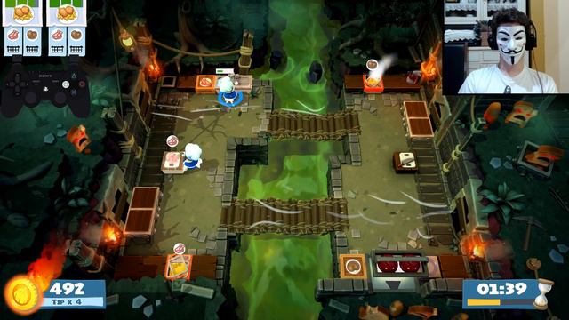 Overcooked 2 – Level 4-4 - 4-Stars World record! - 1 Player - Score: 1056 смотреть онлайн
