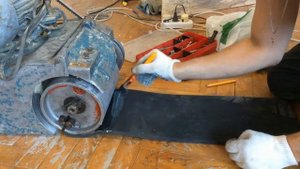 Замена резины на барабане паркетошлифовальной машины СО 206.1 / СО 155 (не снимая барабана)