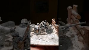 Диорама "Зимняя дуэль. Пушка Pak36 с расчетом". Масштаб 1:35